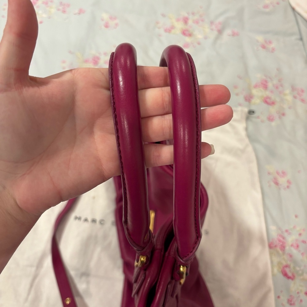 Marc By Marc Jacobs vibrant magenta Pebbled Leather Satchel - Picture 9 of 11